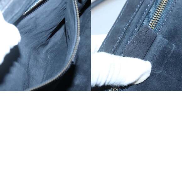 CELINE Large Choquette Hand Bag Suede Black Gold - Picture 12 of 12